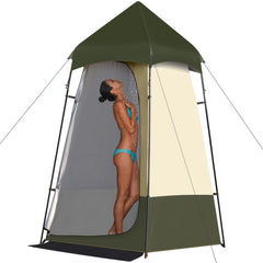 Leader Accessories shower tent front view showing privacy and weather protection