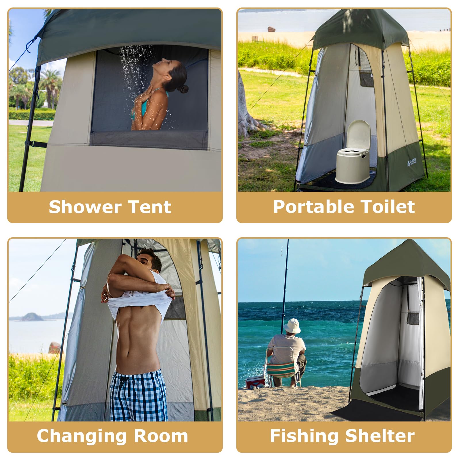 Leader Accessories packed tent in carry bag demonstrating compact transportability