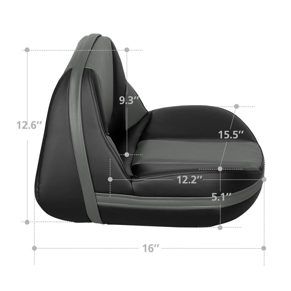 Leader Accessories side profile showing concave lumbar contour for ergonomic support