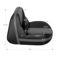 Leader Accessories side profile showing concave lumbar contour for ergonomic support