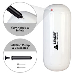 Leader Accessories valve detail highlighting airtight design for long-lasting inflation