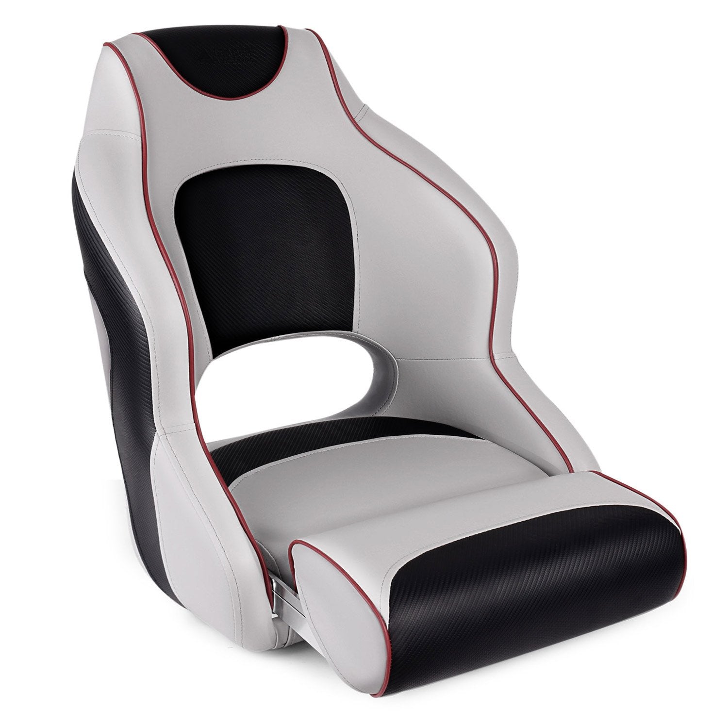 Leader Accessories front view of two-tone captain seat showing ergonomic shape and stylish finish