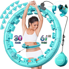 Leann L!fe front view of light green hoop showing adjustable size and color options
