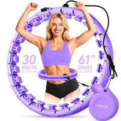 Leann L!fe front view light purple hoop showing design and portability benefit