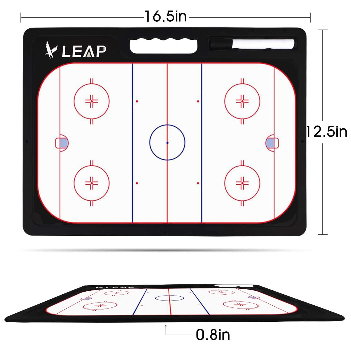 LEAP coach board back and edge detail displaying sturdy plastic construction