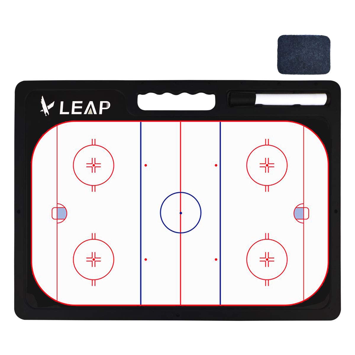 LEAP coach board marker and eraser detail illustrating quick-write convenience