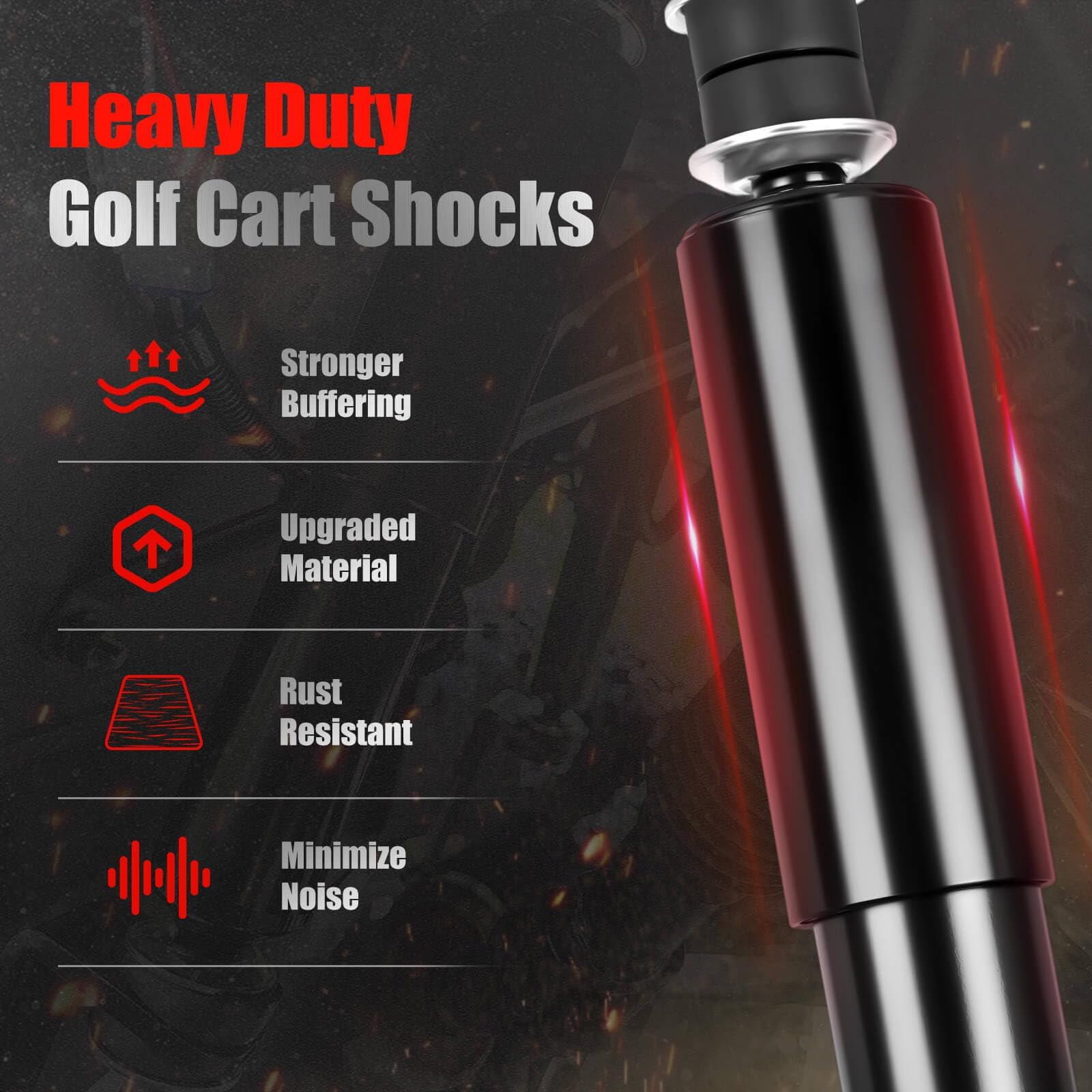 LEAPGOMAX shock body texture close-up showing corrosion-resistant finish and strength
