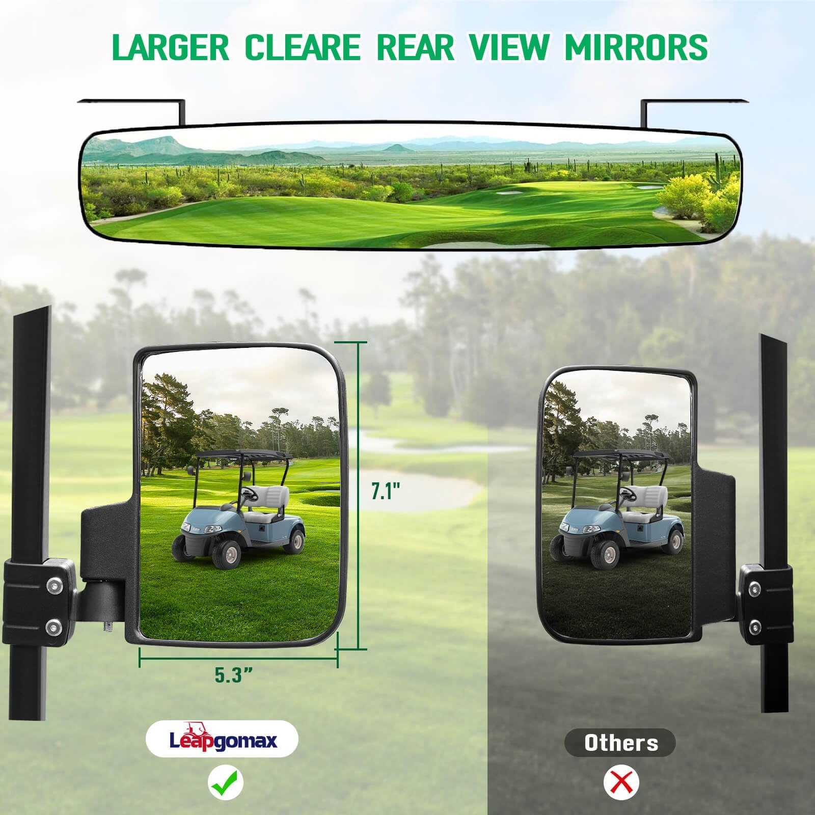 LEAPGOMAX folded mirror tucked inward to prevent damage on narrow paths