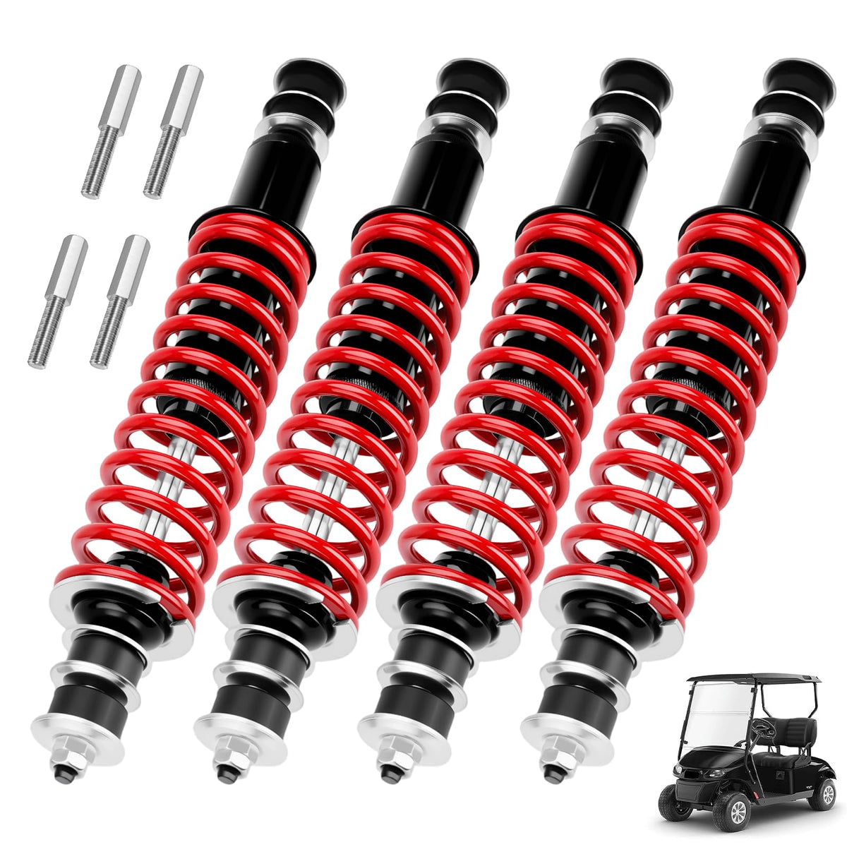 LEAPGOMAX front packaging showing four shocks and benefit of complete kit