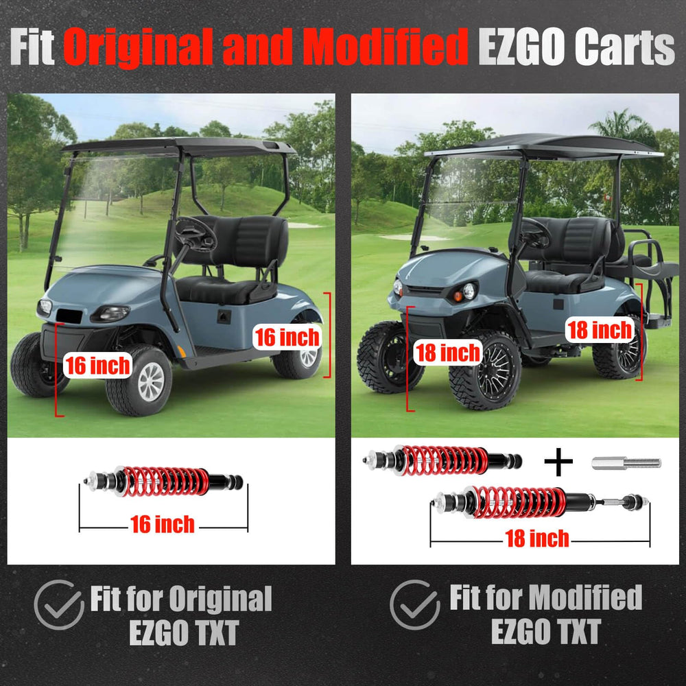 LEAPGOMAX shocks alongside installation tools demonstrating easy setup