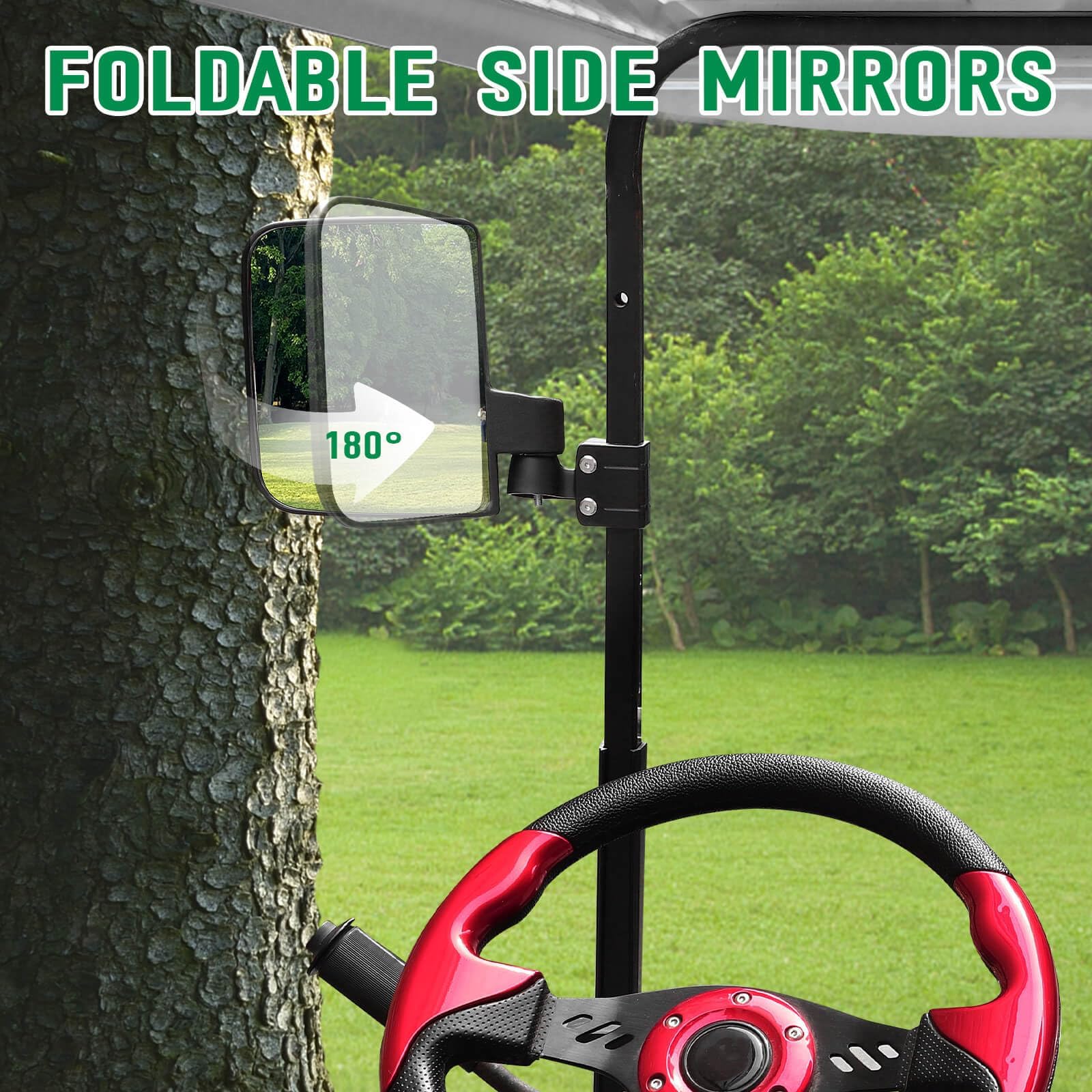 LEAPGOMAX driver perspective on course showing improved rear visibility