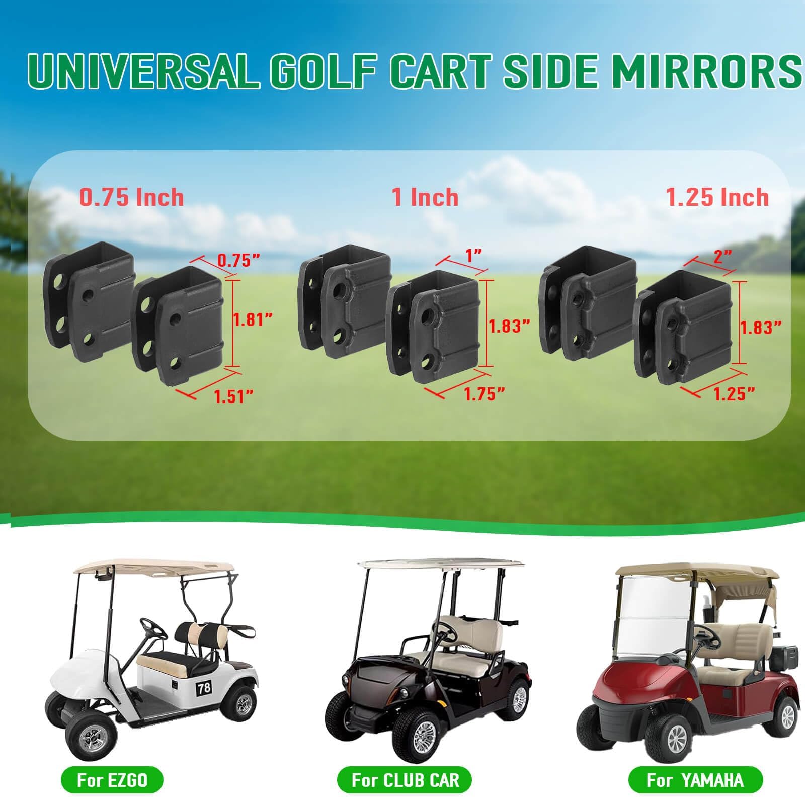 LEAPGOMAX mounted on an EZGO golf cart demonstrating easy no-drill installation