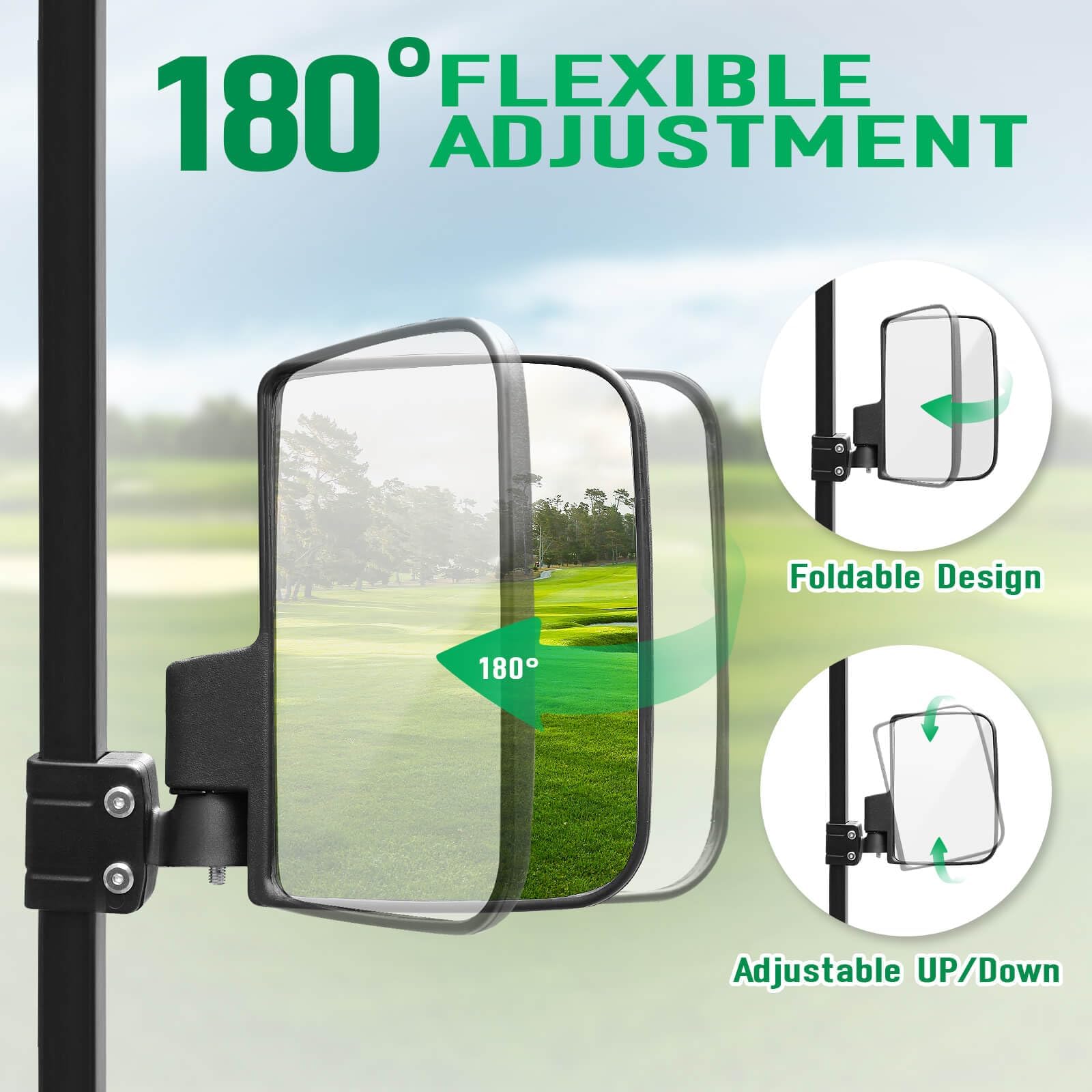 LEAPGOMAX mirror folded back to avoid obstacles and prevent damage