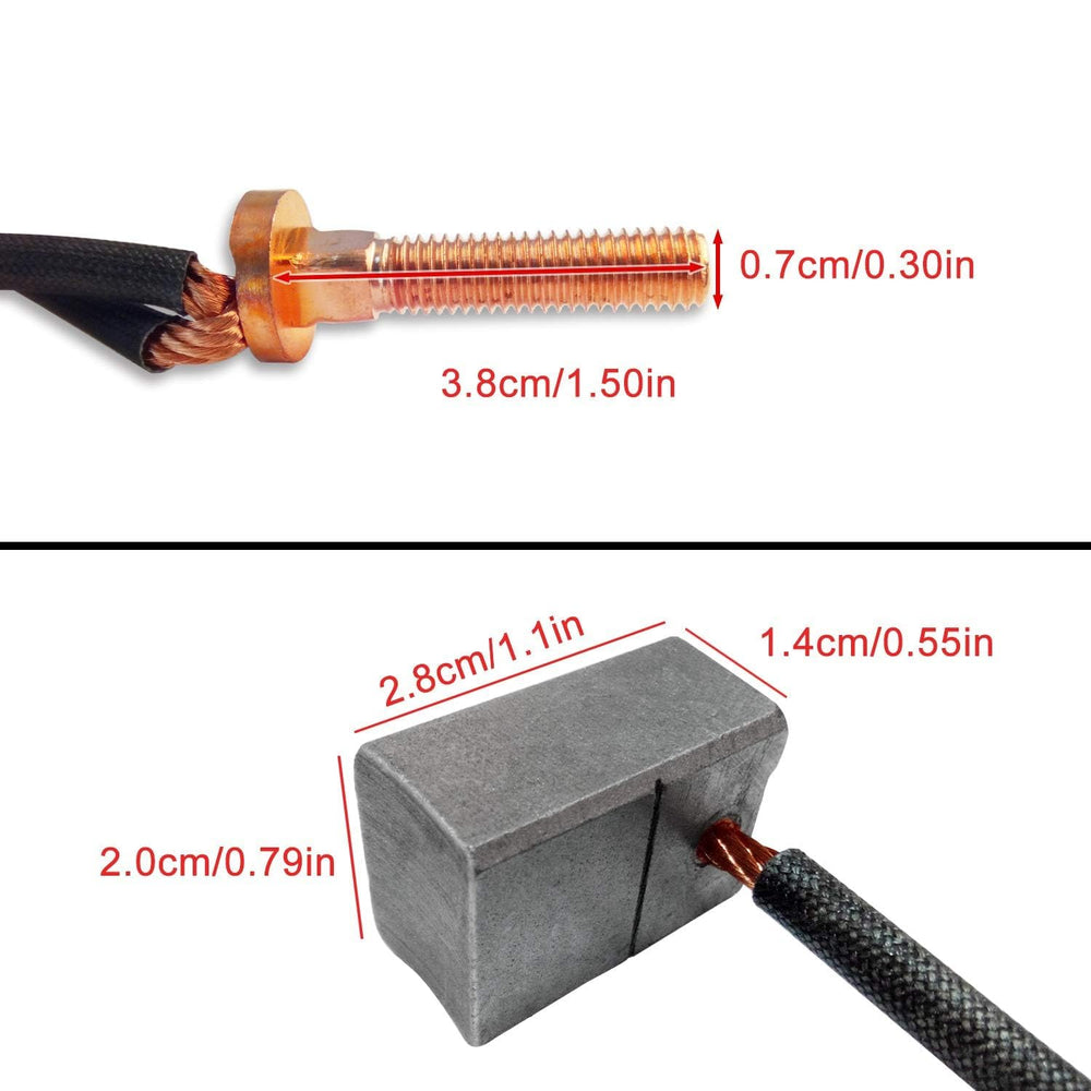 LEAPGOMAX brushes beside ruler for size comparison, ensures correct fit for Yamaha G29 models