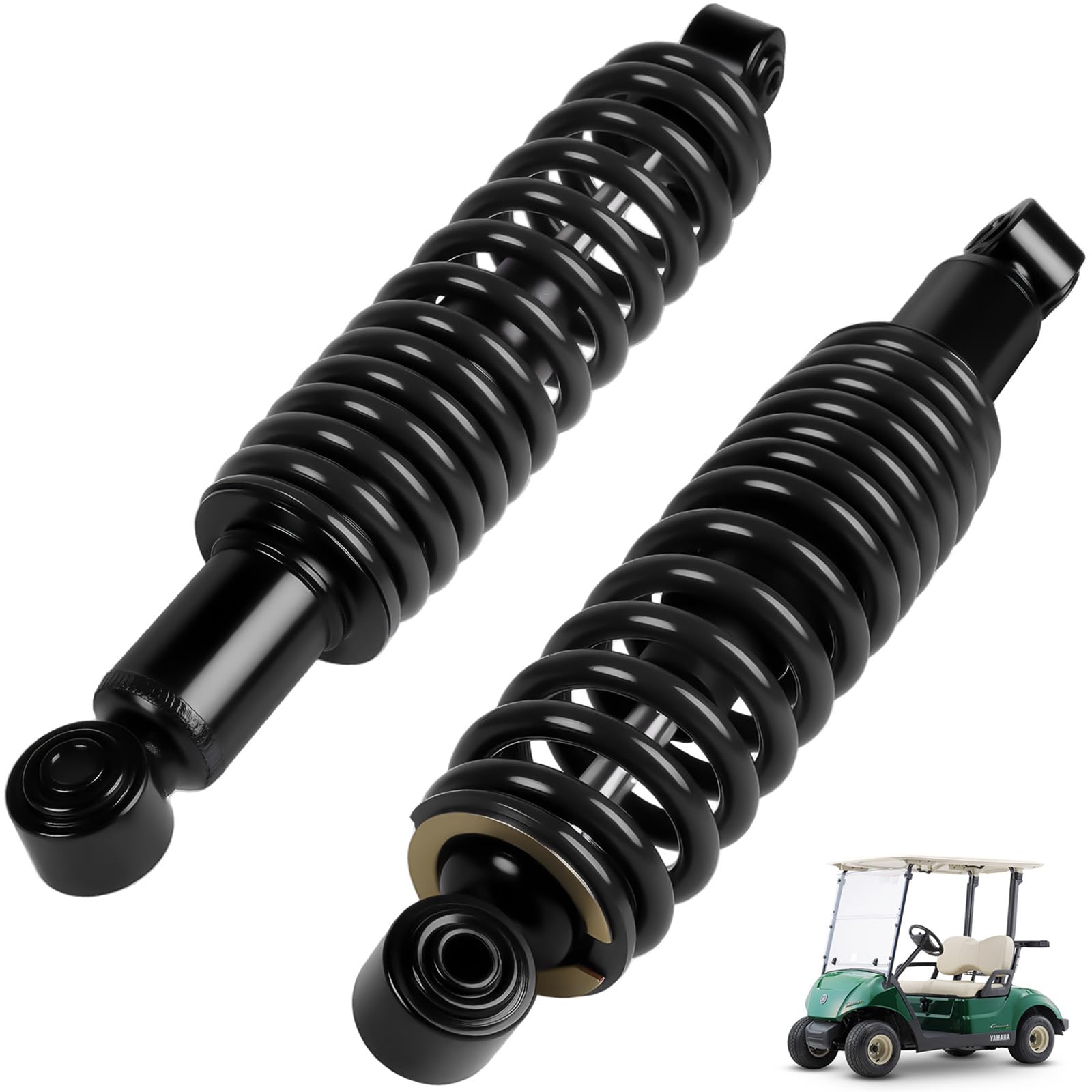 LEAPGOMAX front view of rear shocks showing durable construction and improved control