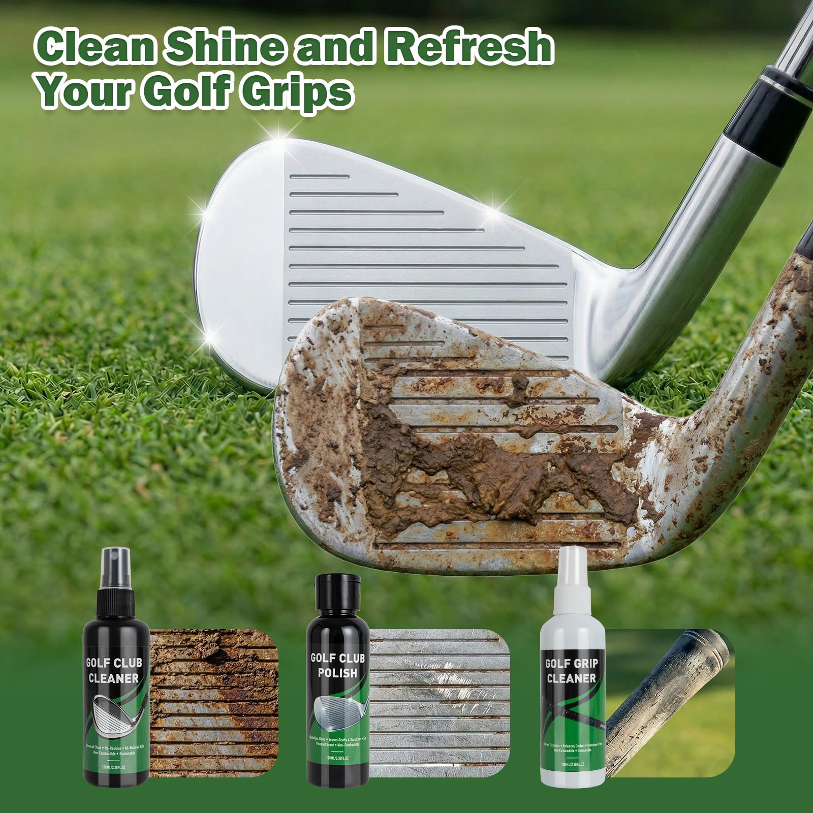 LEARNIBEE ball towel with polish on turf for cleaner shots