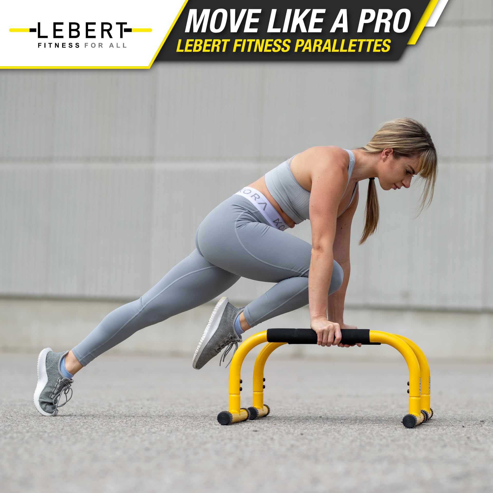 Lebert Fitness app screen with guided workouts and resources included with purchase