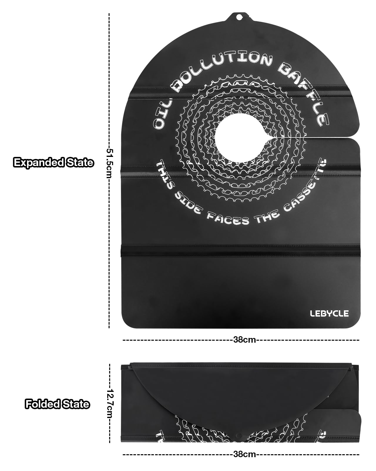 LEBYCLE folded compact in hand for easy storage and transport