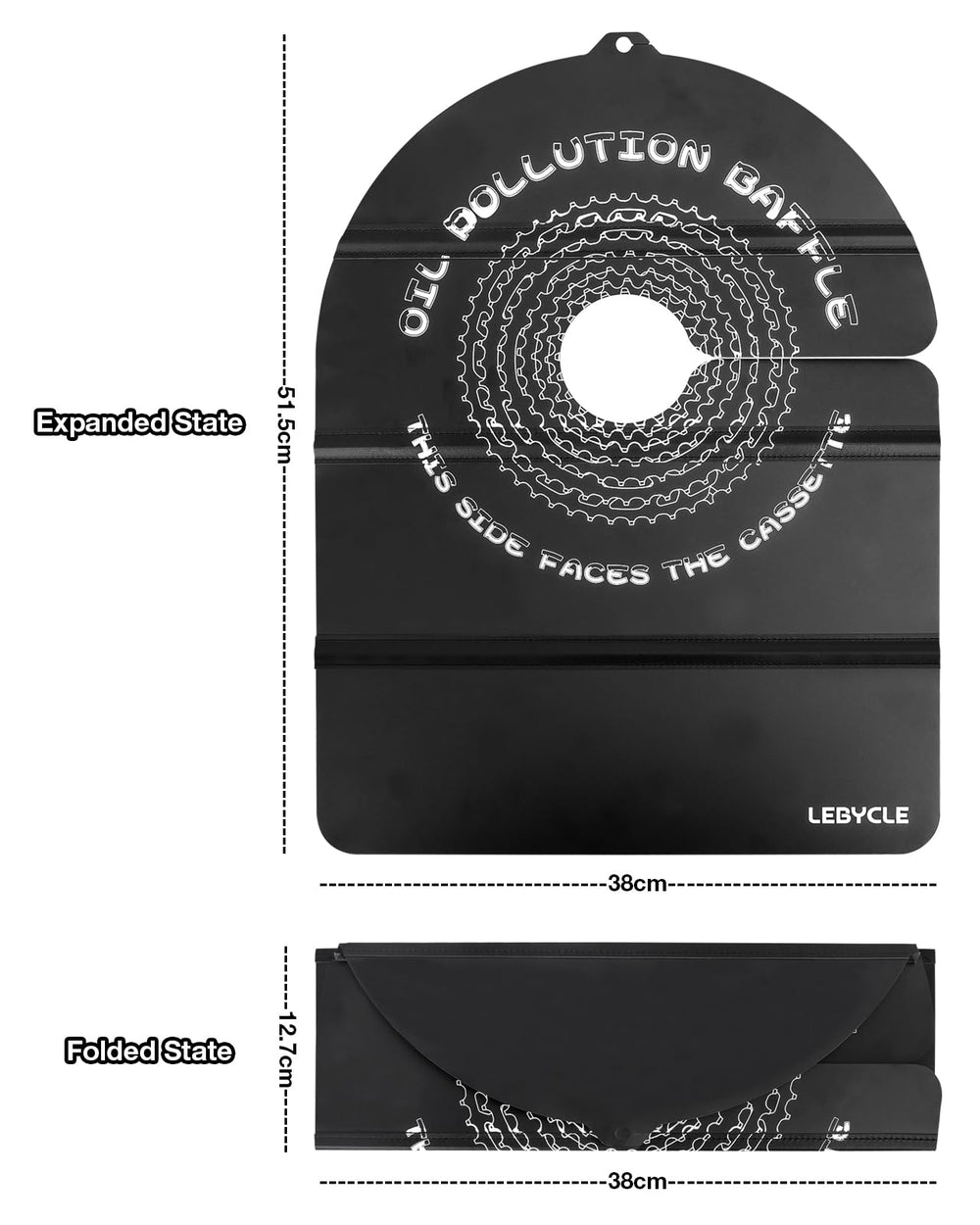 LEBYCLE folded compact in hand for easy storage and transport