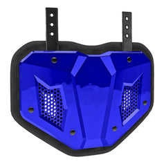 LeCool front view chrome blue back plate showing protective coverage and polished finish
