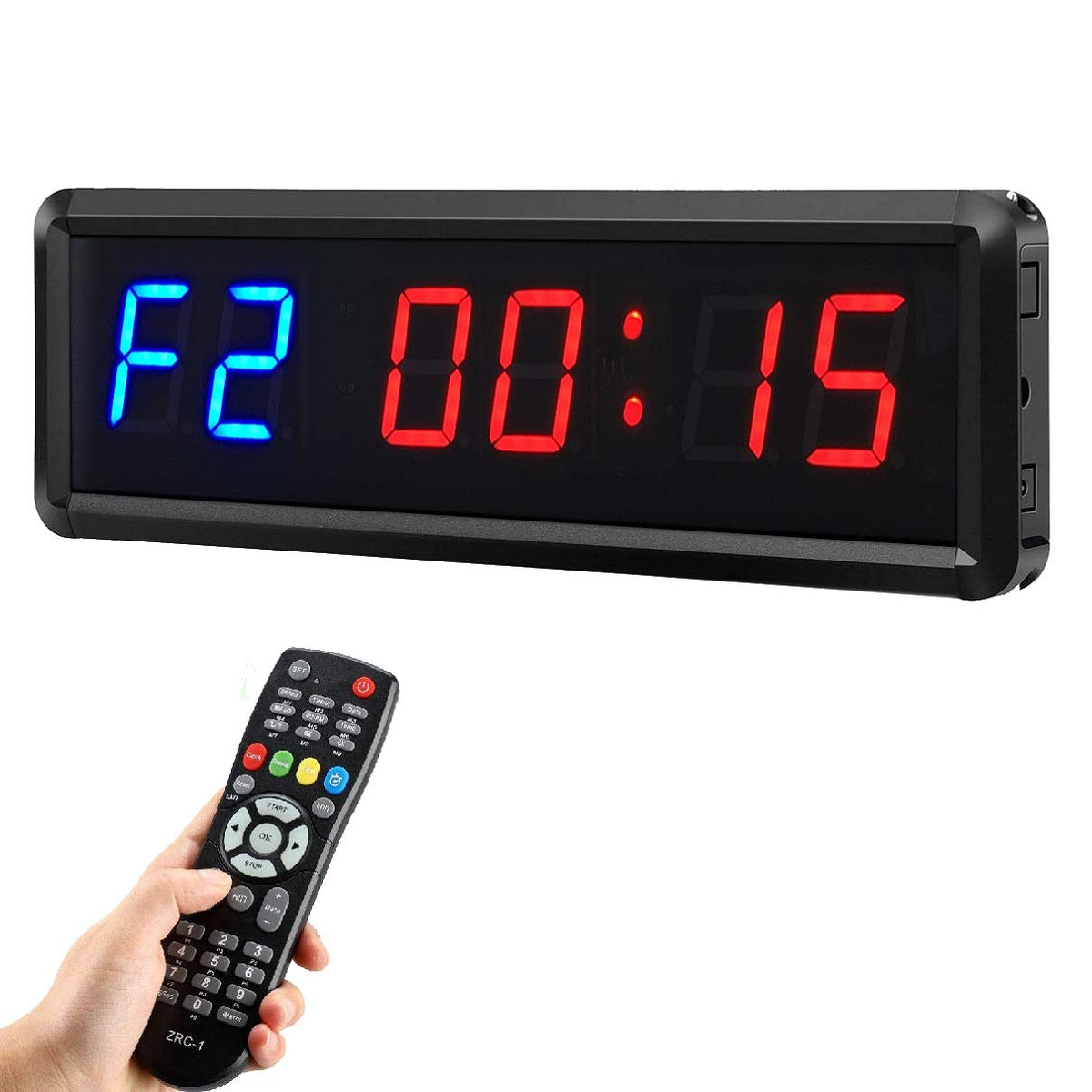 Ledbrigym front display showing clear dual-color digits for fast timing