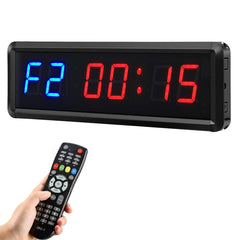 Ledbrigym front display showing clear dual-color digits for fast timing