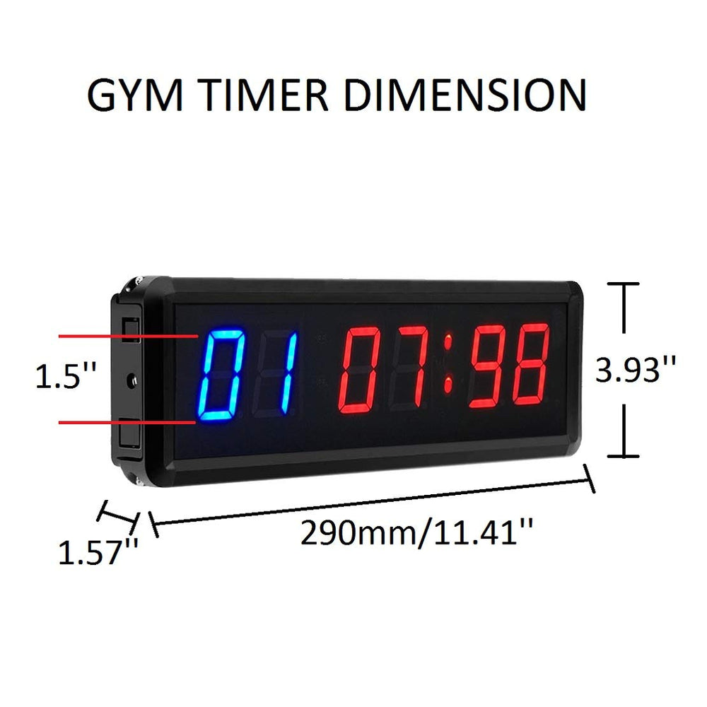 Ledbrigym LED close-up revealing crisp red and blue digits for visibility