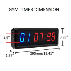 Ledbrigym LED close-up revealing crisp red and blue digits for visibility