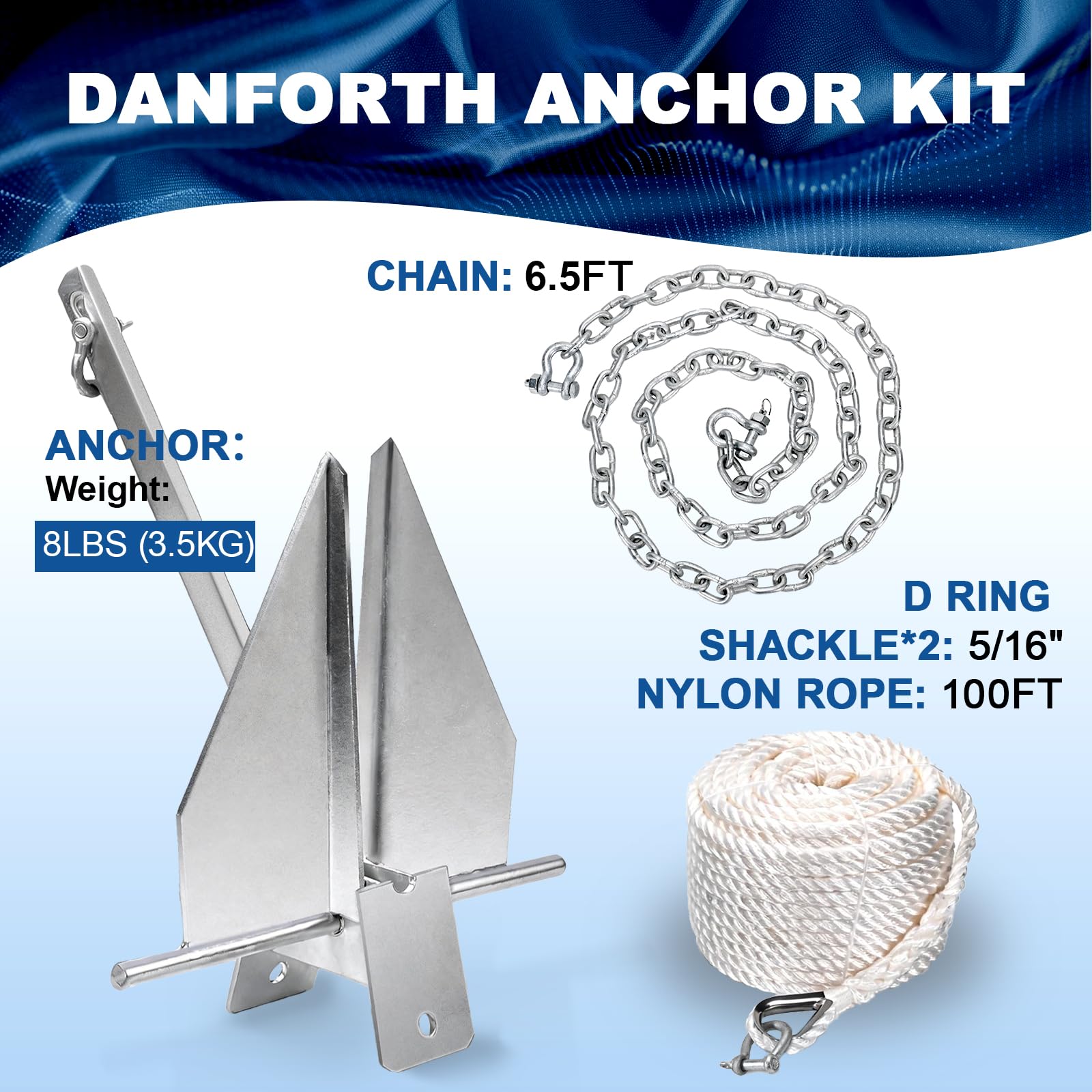 Leero 100 ft nylon rope coiled, displaying wear resistance and tensile performance