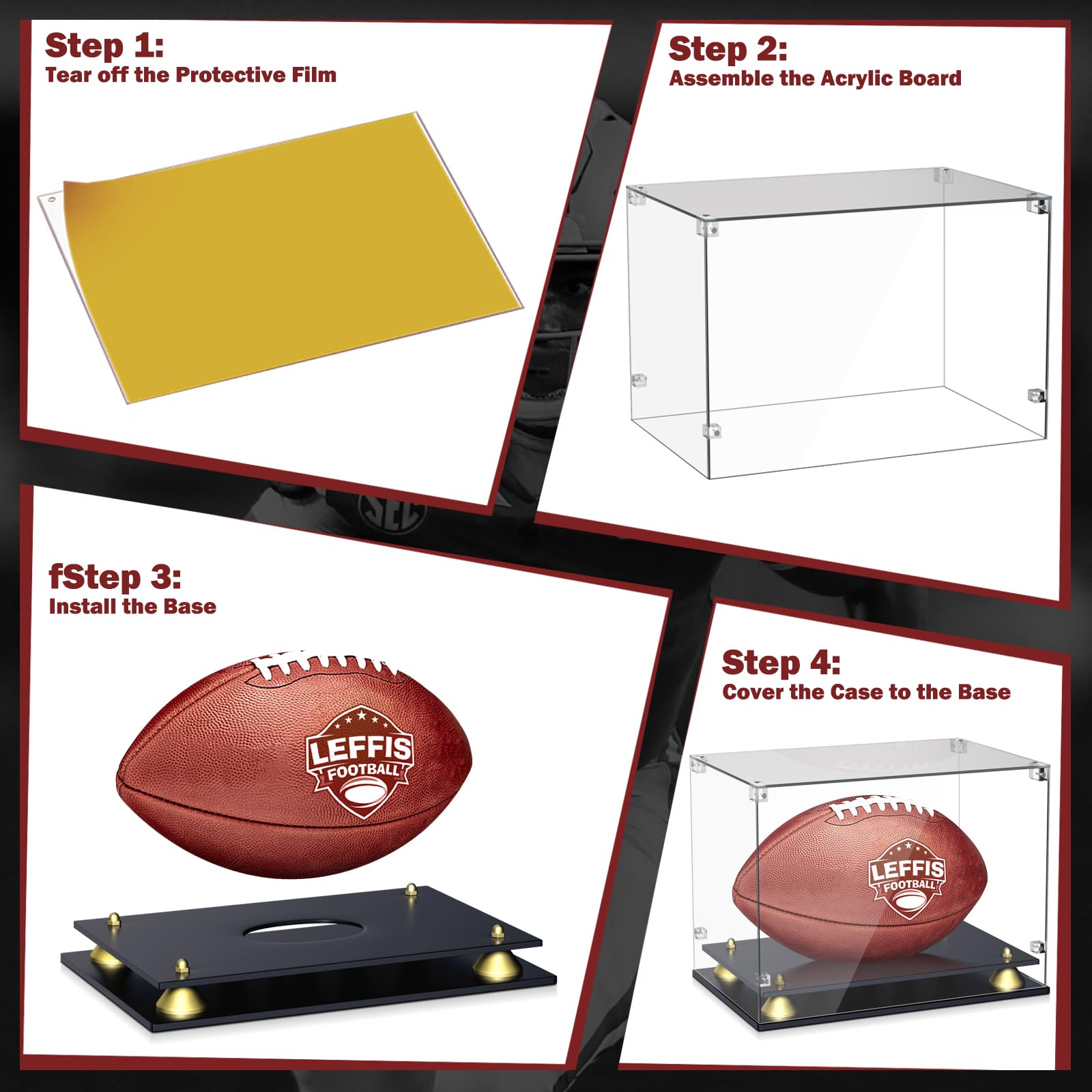 Leffis screws and gold washers included for easy assembly and secure fit