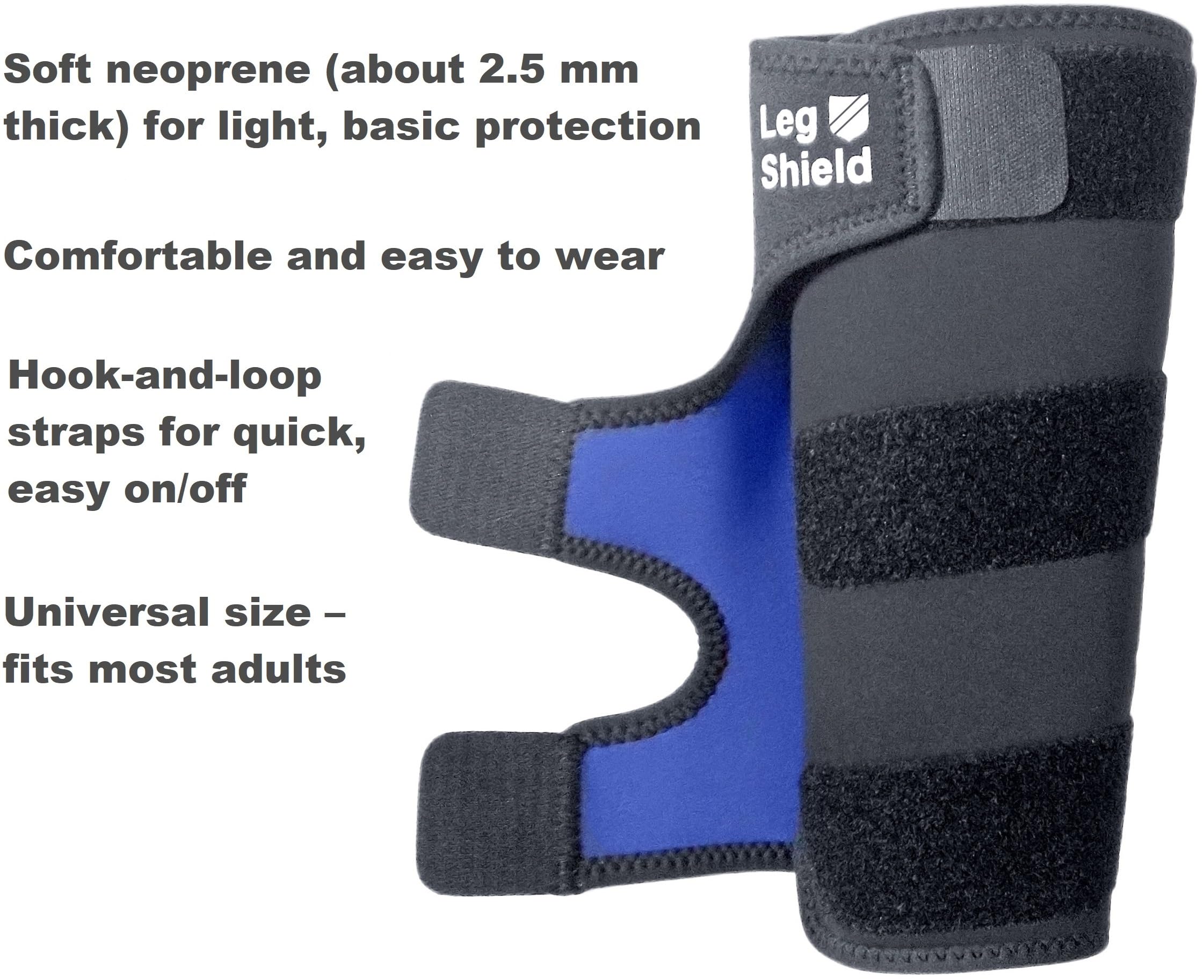 Leg Shield close-up of neoprene and nylon texture for comfort