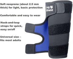Leg Shield close-up of neoprene and nylon texture for comfort