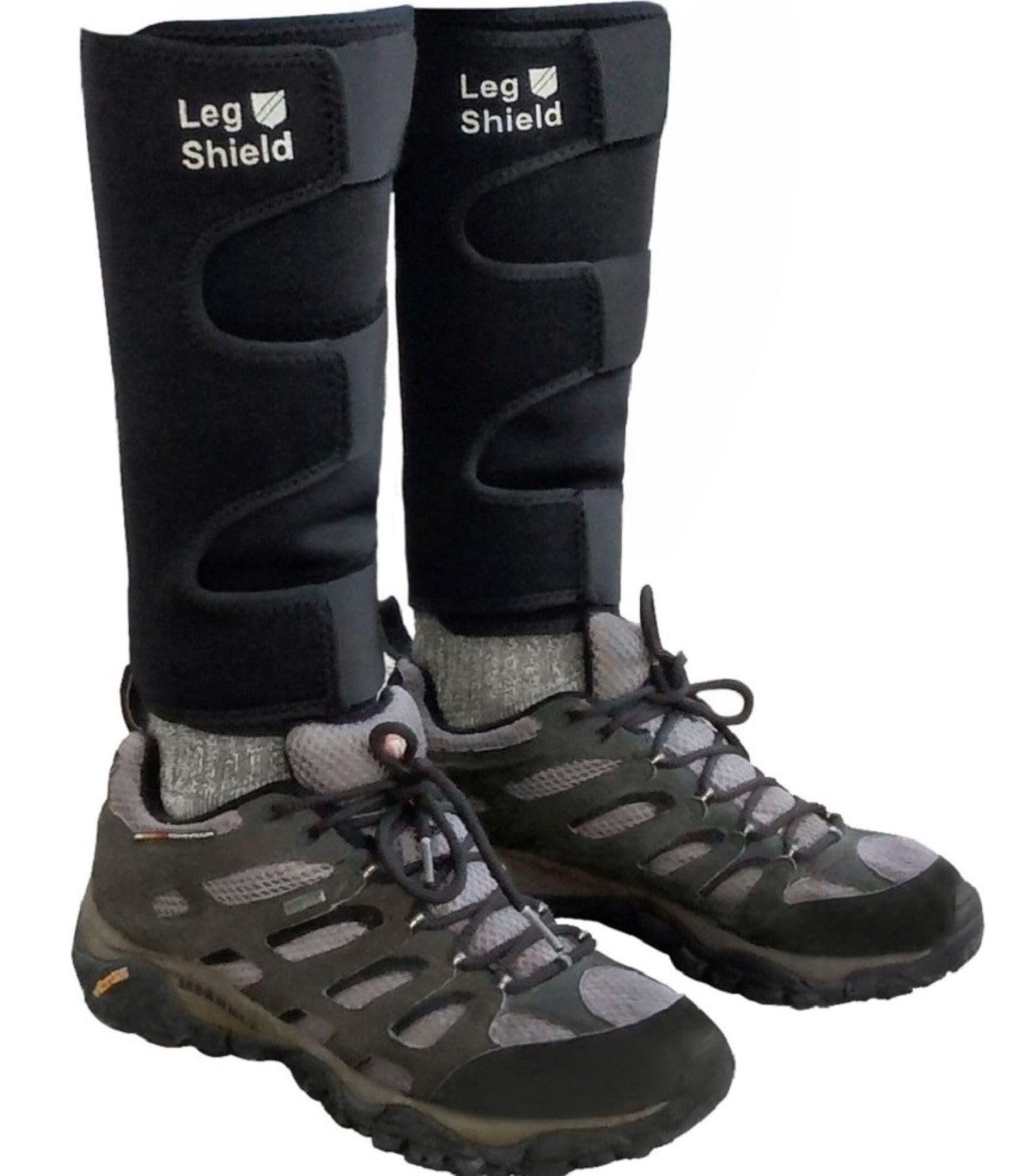 Leg Shield front view showing full gaiter and fit benefits