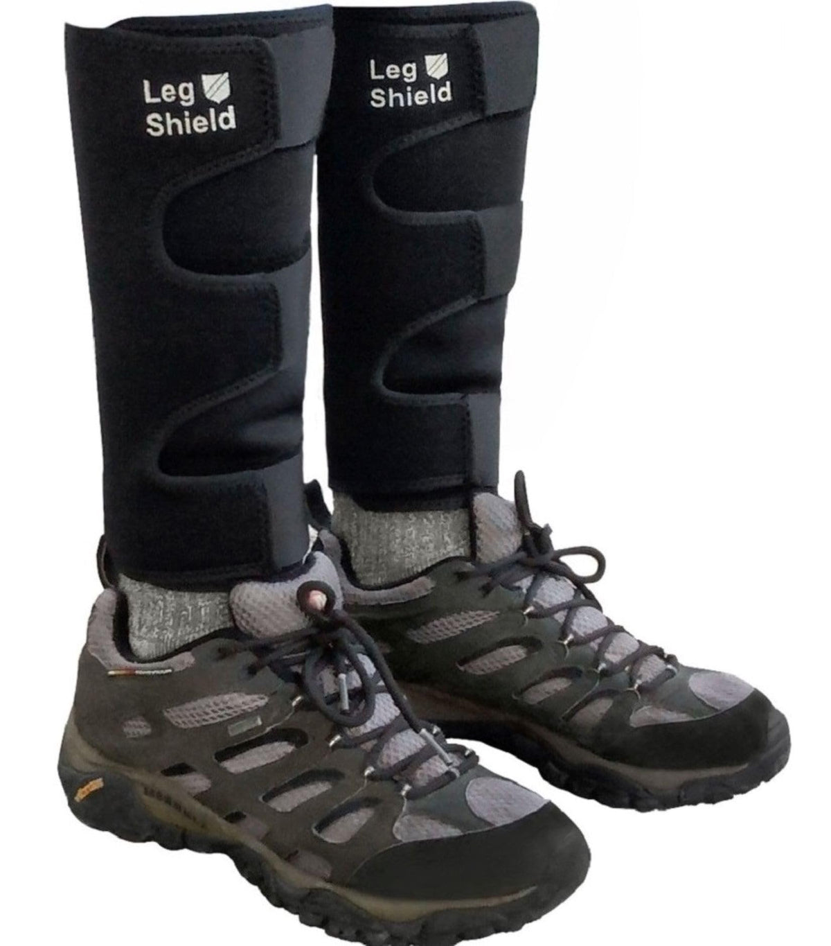 Leg Shield front view showing full gaiter and fit benefits