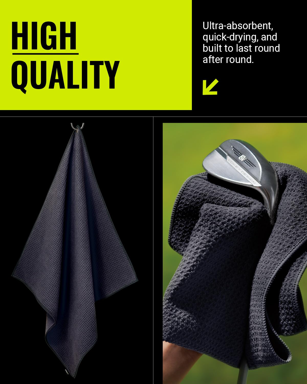 Legato Mag-iT magnet lifting towel off grass for no-bend convenience