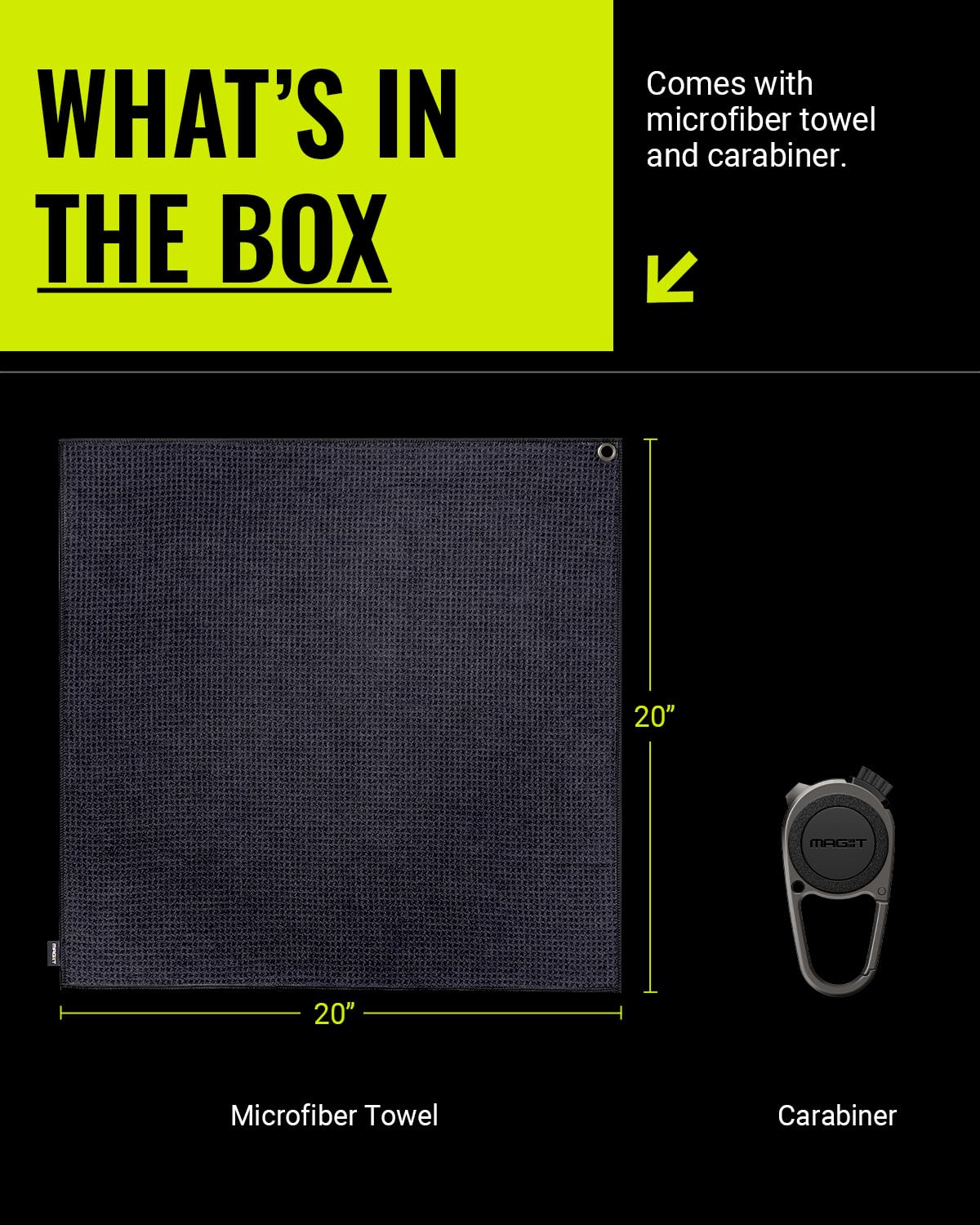 Legato Mag-iT next to a golf ball showing compact size and portability