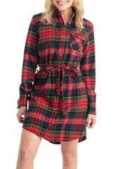 Legendary Whitetails front view of dress showing fit and button-front benefit