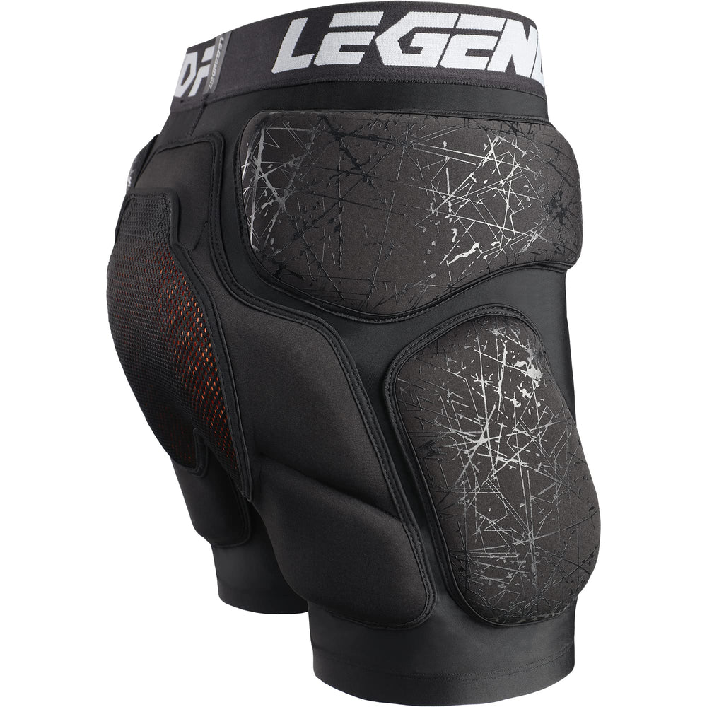 Legendfit back view with removable orange butt pads for extra shock absorption