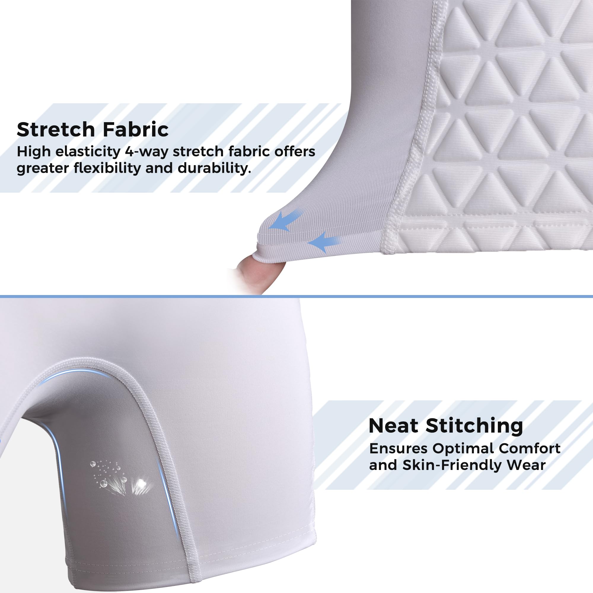 Legendfit close-up of triangular padding highlighting impact dispersion benefit