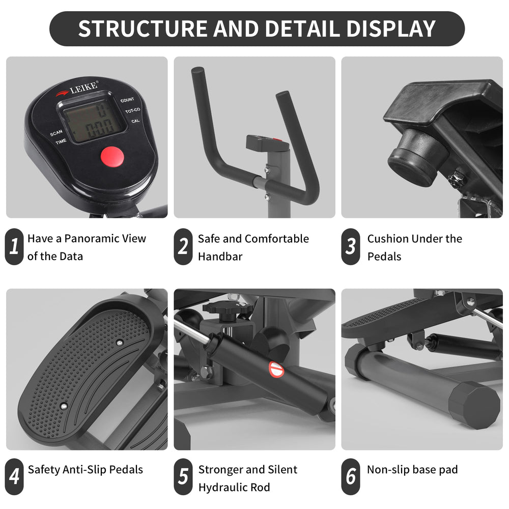 leikefitness LCD monitor display showing time and count benefit workout tracking