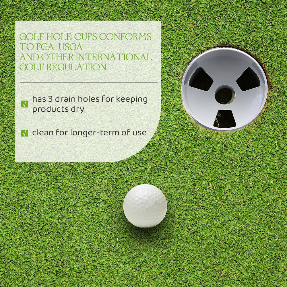 Leitee cup next to golf ball showing scale for consistent target sizing