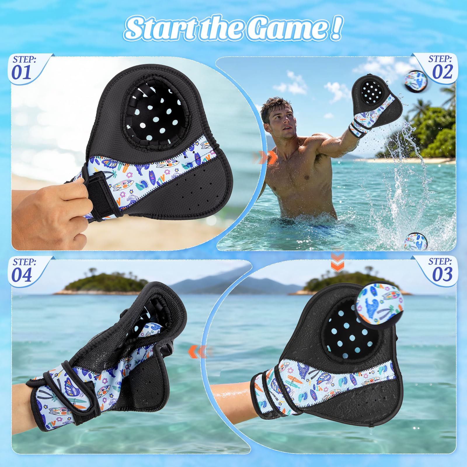 LEMEWEL floating ball on water showing visibility and easy retrieval