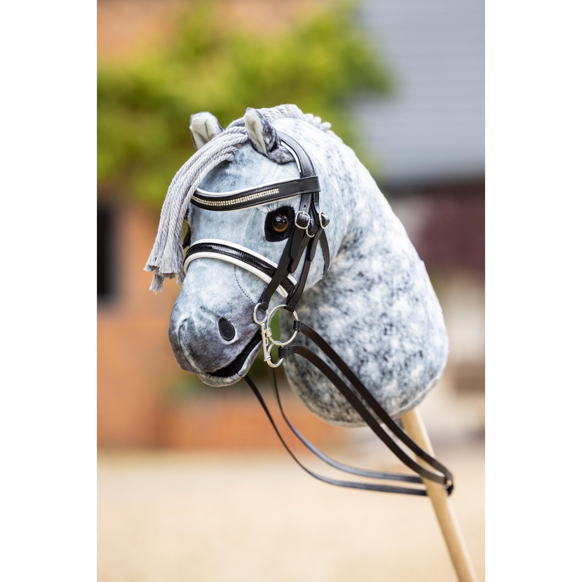 LeMieux crystal-padded browband close-up highlighting sparkle and refined dressage look