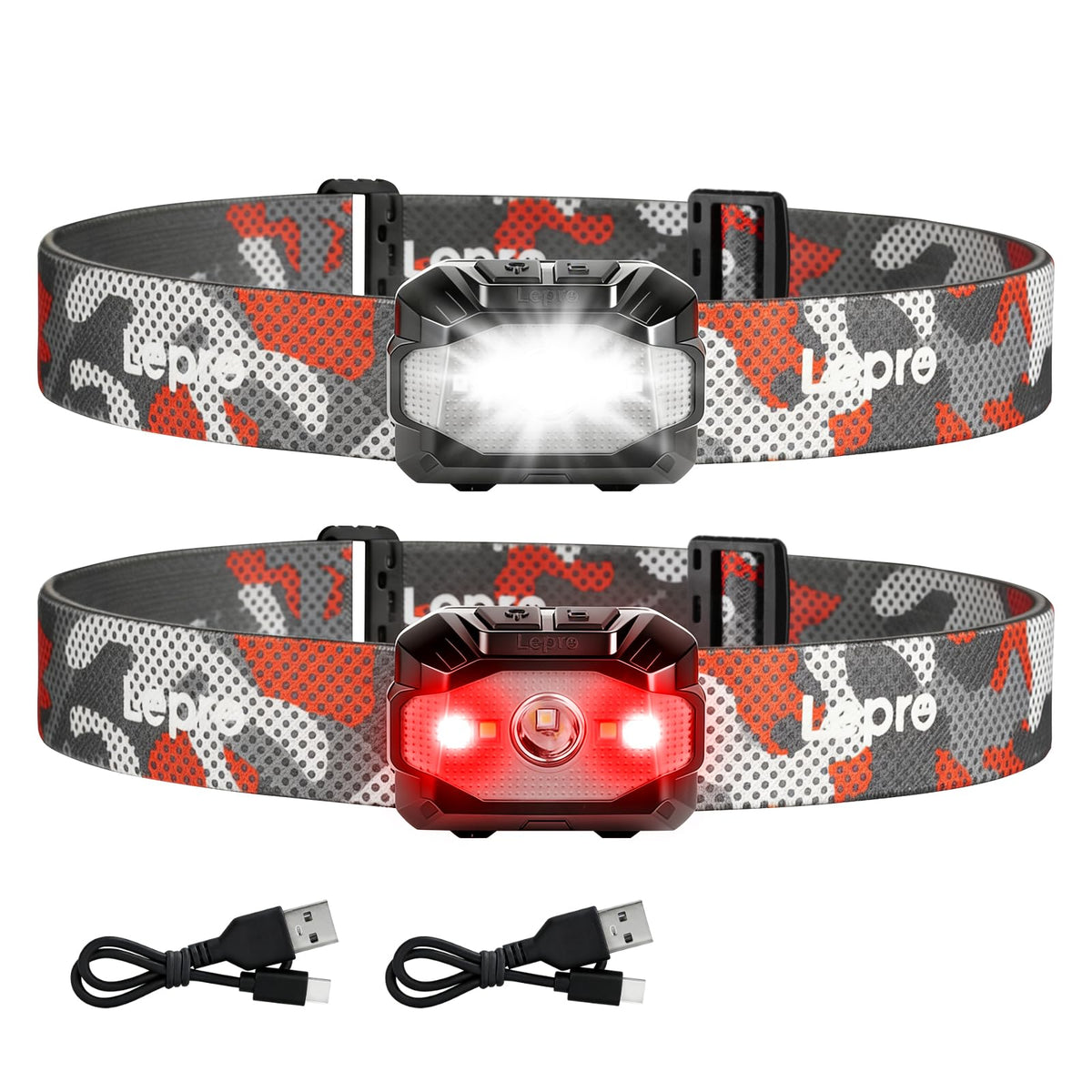 Lepro front packaging view highlighting the 300-lumen dual power benefit