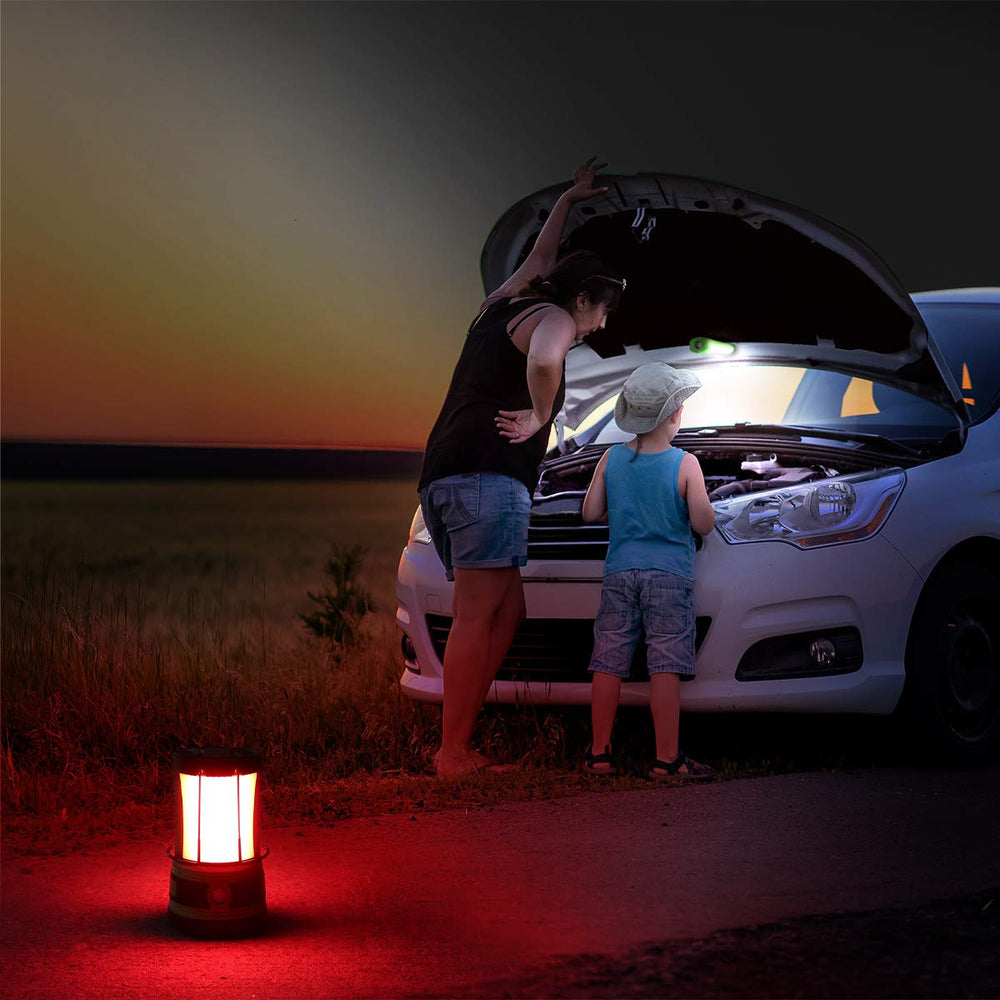 Lepro red mode emergency blink in dark, aids low-visibility signaling