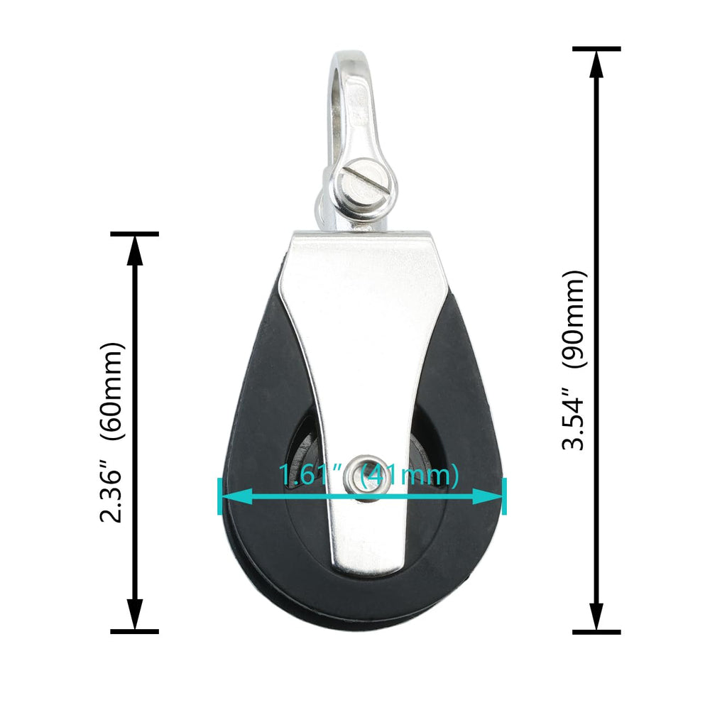 LEQMG nylon sheave close-up displaying smooth surface for reduced rope wear benefit