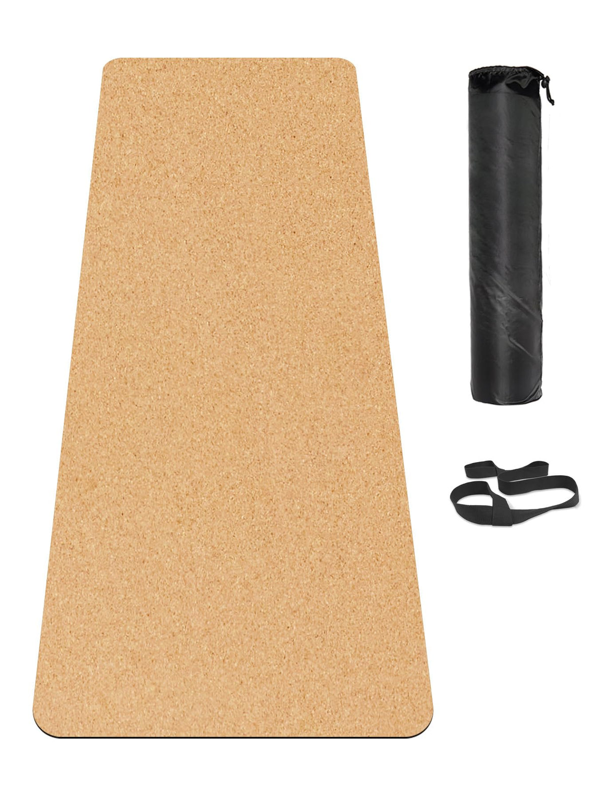 LERYG front view cork mat showing natural surface and stable practice benefit
