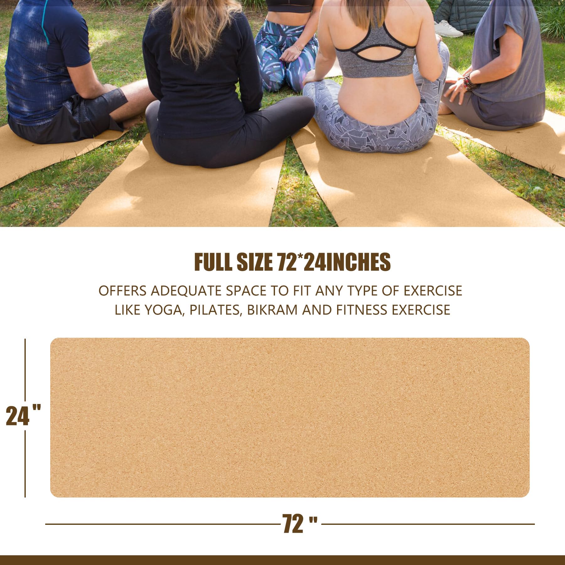 LERYG mat outdoors on grass showing natural look and serene practice vibe