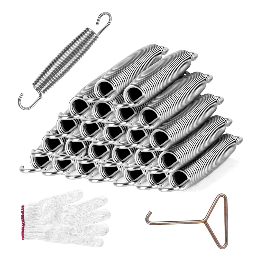 leskep front packaging showing 24-piece spring kit and included tools for easy replacement