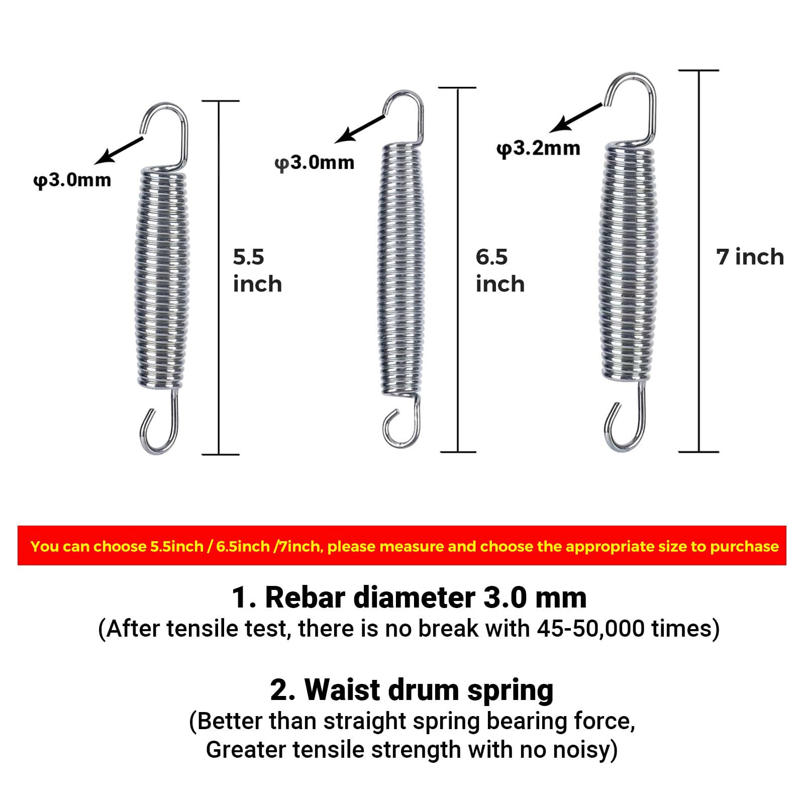 leskep spring end and triangle hook detail showing durable welded attachment